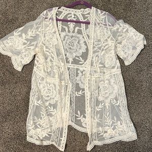 Lace/sheer camisole.